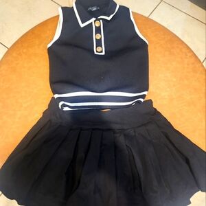 Sincerely Jules Black and White Top And Skirt